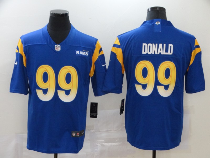 Men Los Angeles Rams 99 Donald Blue Nike Vapor Untouchable Stitched Limited NFL Jerseys